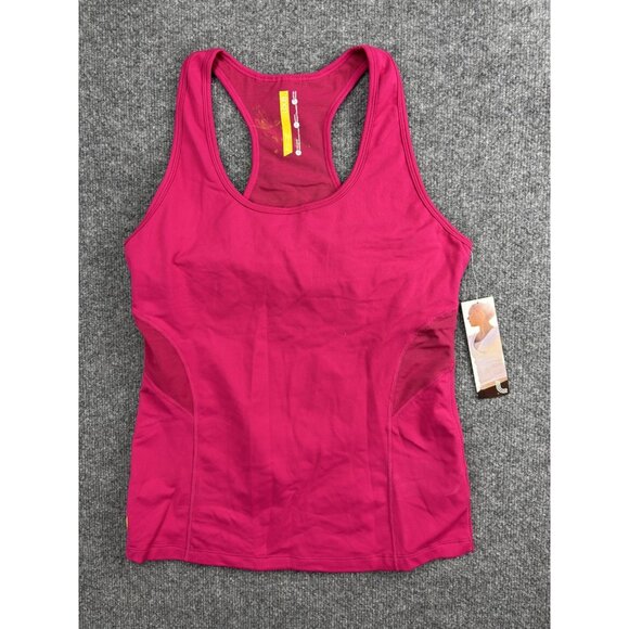 Lole Tank Top Womens Large Pink Racerback Built-In Bra Mesh Panels Athletic - Picture 1 of 8